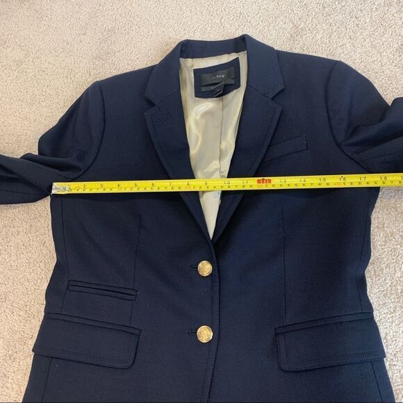 J. Crew Mercantile Women's Schoolboy Blazer navy Sz 6 - Picture 12 of 14